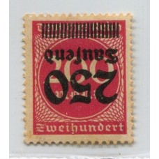 ALEMANIA 1923 INFLACION ESTAMPILLA NUEVA CON GOMA VARIEDAD SOBRECARGA INVERTIDA !!! CON SELLITO DE GARANTIA AL DORSO !!! RARISIMA !!!